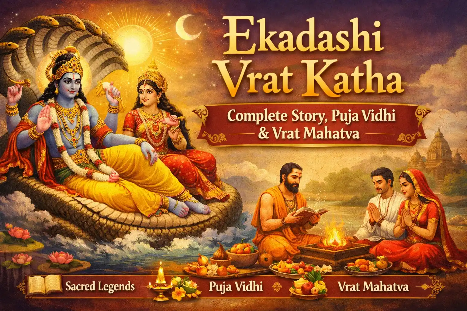Ekadashi Vrat Katha: Complete Story, Puja Vidhi & Vrat Mahatva